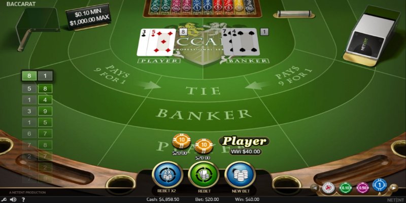 Luật rút bài chi tiết theo hướng dẫn trong game baccarat 